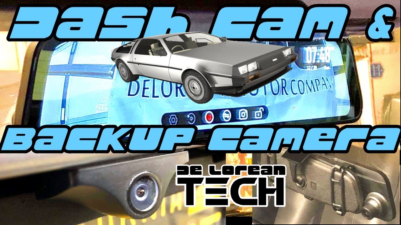 Insanely Easy! How to install a Rearview Mirror Dashcam & Back-Up Camera in a DeLorean DMC-12