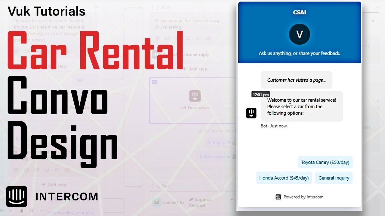 Car Rental Intercom Bot - Conversation Design Workflow