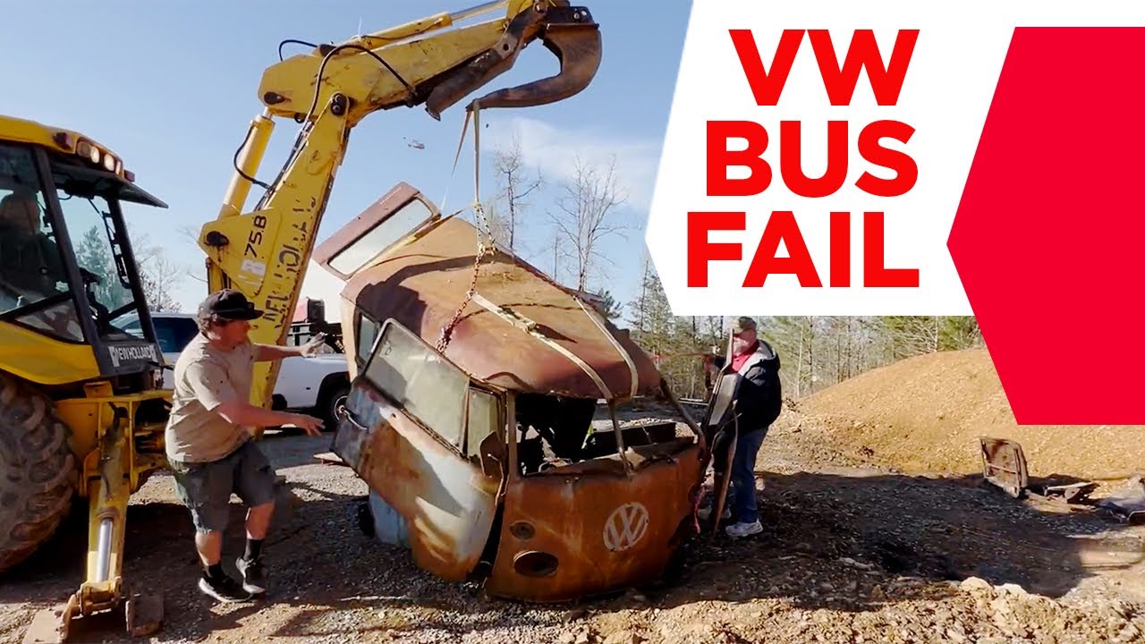 1965 VW Kombi bus takes a turn for the worse; Split-window nightmare crash
