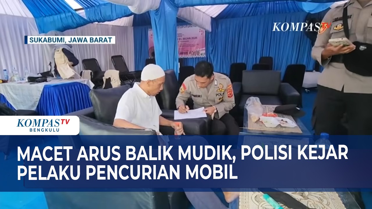 Traffic jams on the return journey have led police to pursue car theft suspects.