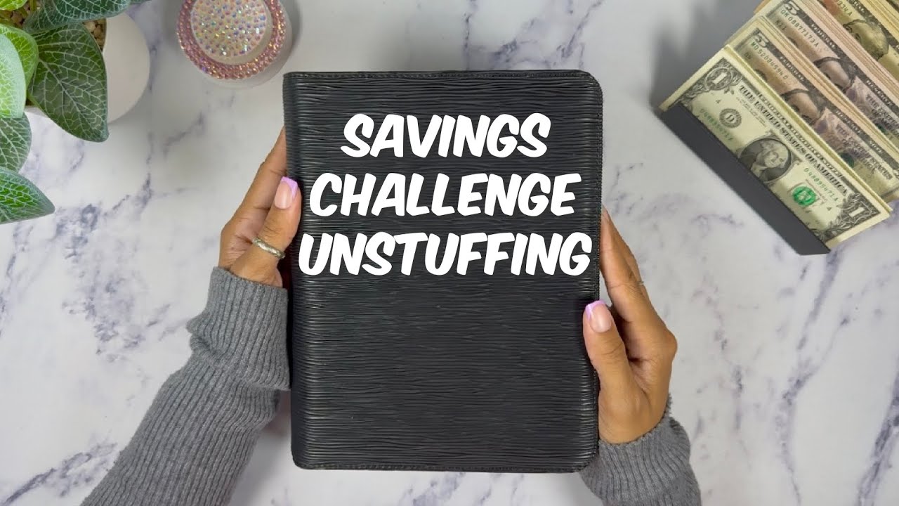 SAVINGS CHALLENGE UNSTUFFING | CASH STUFFING MY | SINKING FUNDS | MONEY COUNT | DRIPPED BY E BLING