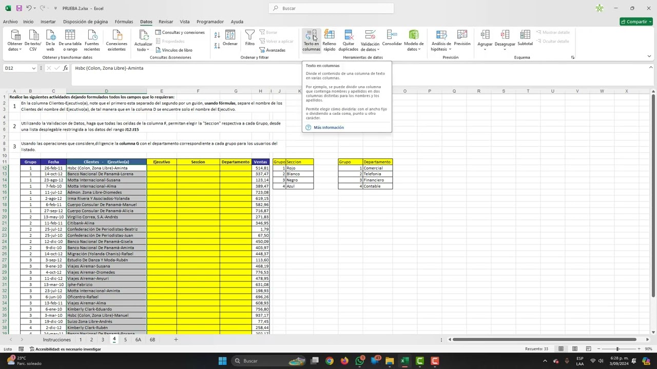Prueba de excel para entrevista #1