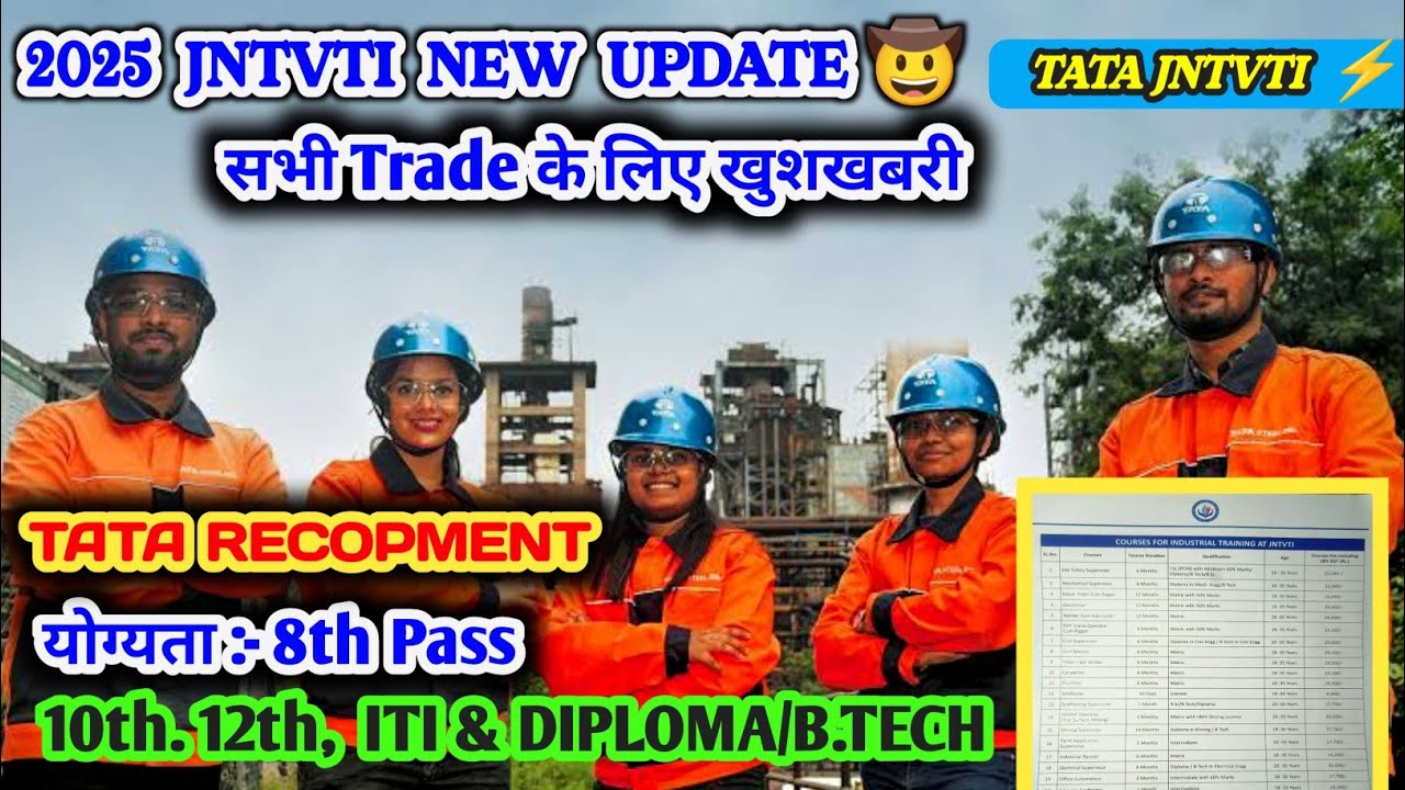 JNTVTI New Update 2025 All Trade JNTVTI REGISTRATIONS Full Details Videos