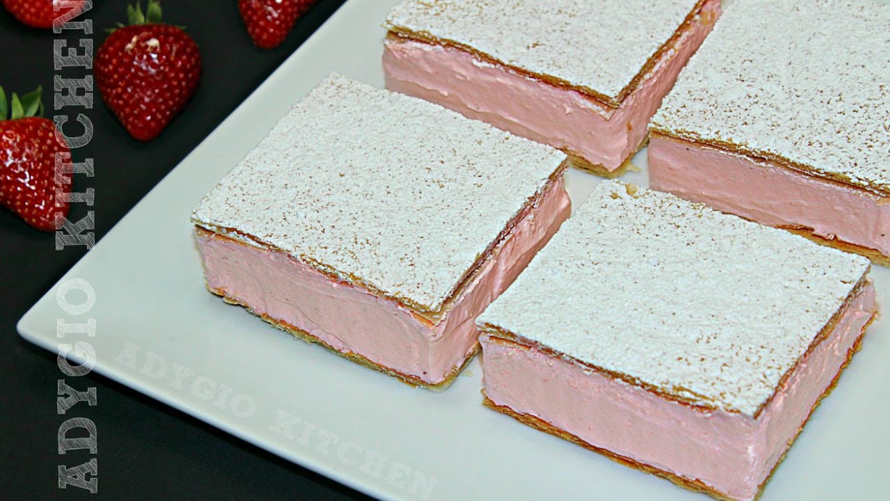 Prajitura Cremes cu spuma de capsuni | Cremsnit Adygio Kitchen