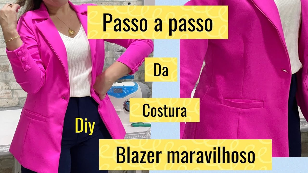 COSTURA DE BLAZER DE ALFAIATARIA PASSO A PASSO COMPLETO #dicasdecostura #passoapasso #costurando
