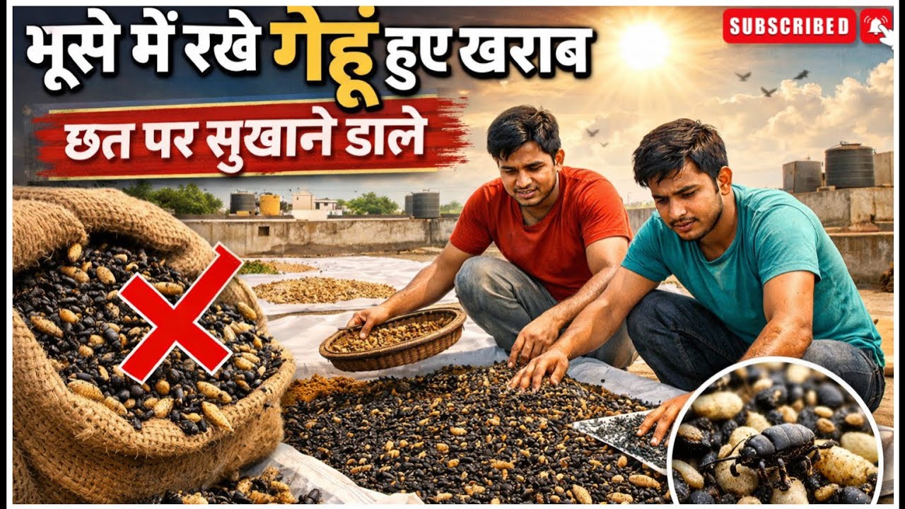 भूसे में रखा गेहूं खराब हो गया 😨 | आख़िरी कोशिश में बचाया अनाज || shailendrakharevlogs