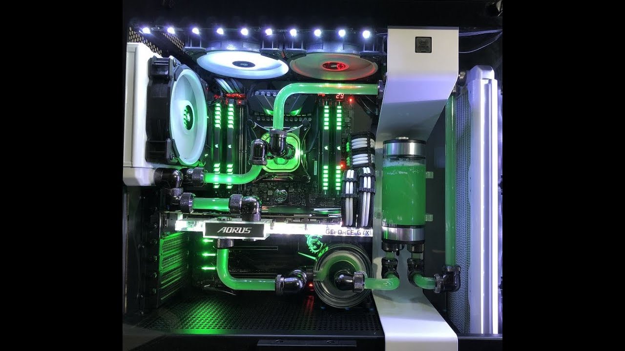 $5800 i9 7900x Watercooling PC Build - GTX 1080 TI - NZXT H700i TIME LAPSE!