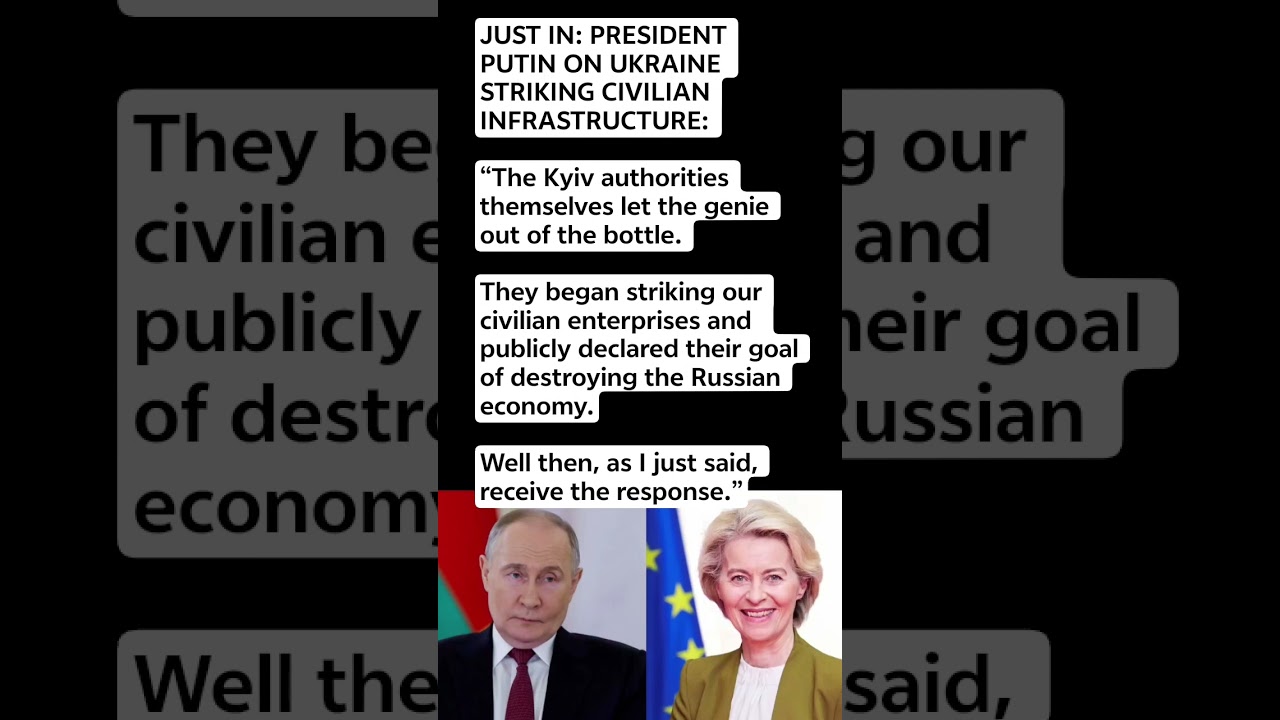 Putin Warns of Retaliation After Ukraine Strikes Russian Civilian Infrastructure