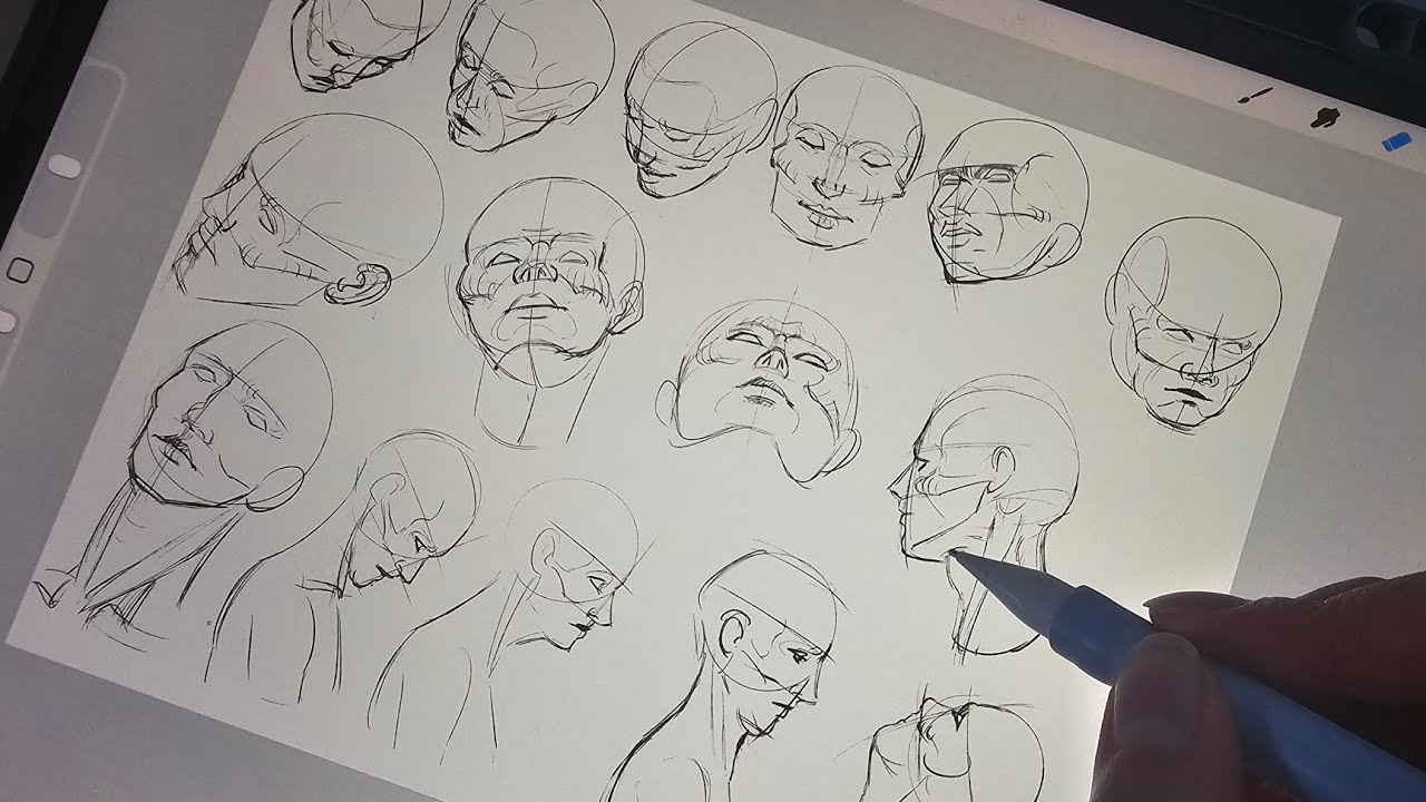 Daily practice session | from Morpho face, head, neck book | Drawing sound 