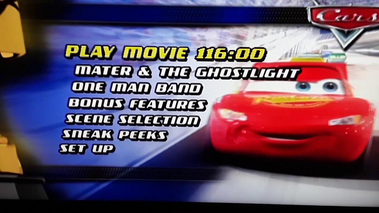 Opening to cars on DVD(2006) DVD menu.
