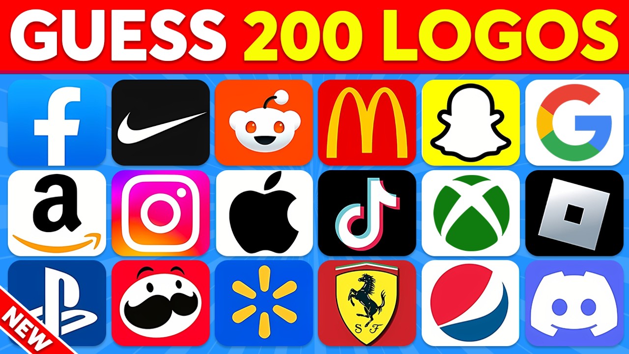 Odgadnij logo w 3 sekundy 🥇🍏 200 słynnych logotyp&oacute;w | Najlepsze wyzwanie w quizie o logo