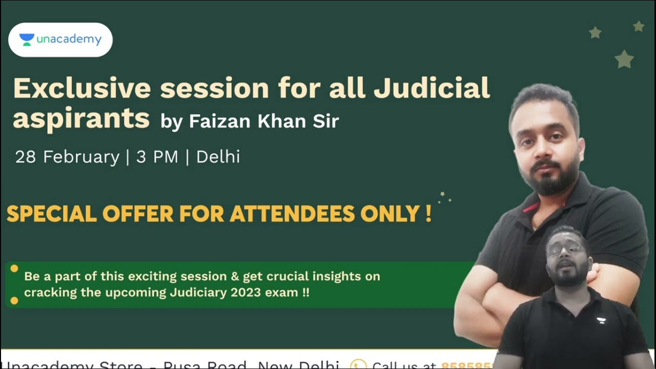 Exclusive session for Judicial aspirants | Faizan Khan | Delhi Experience center| #judicialservices