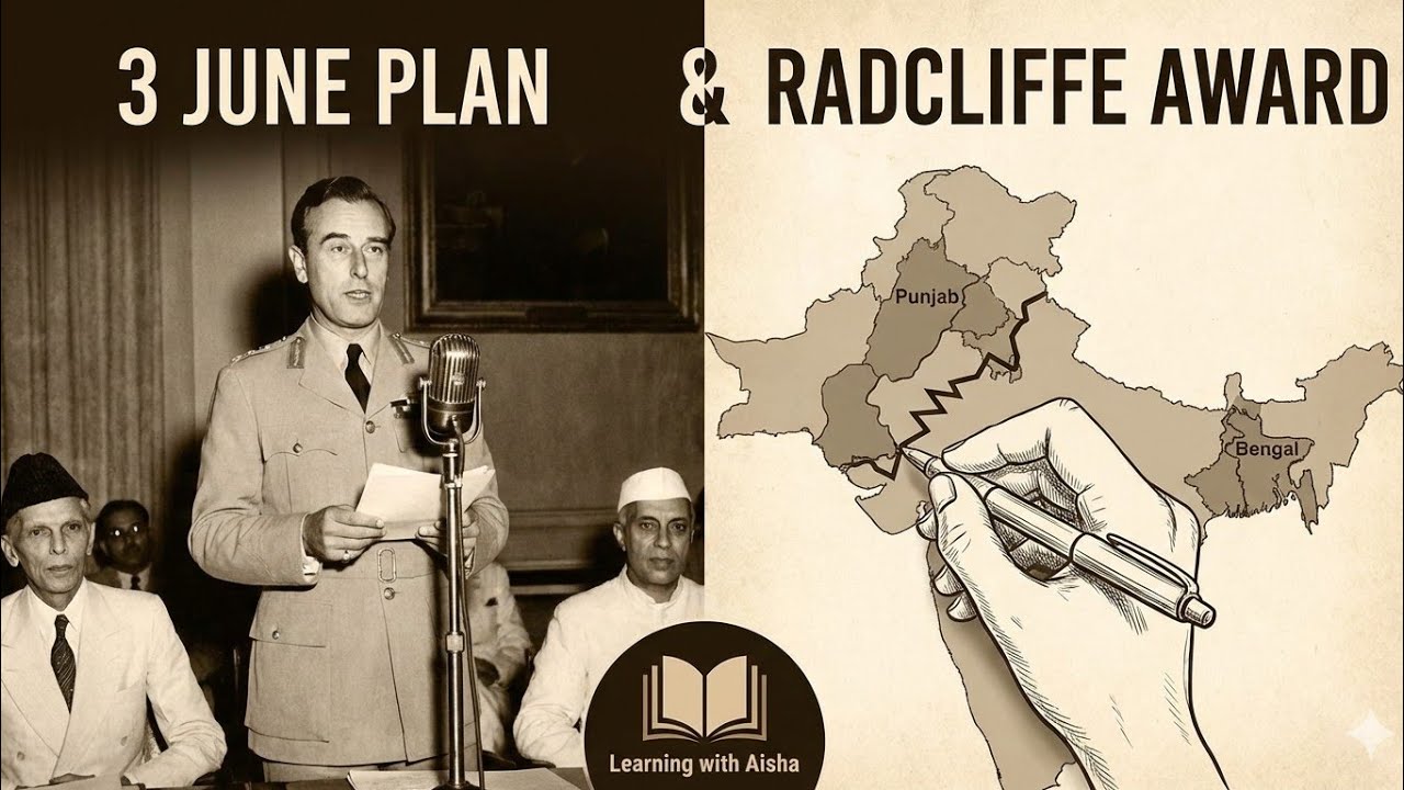 3 June Plan & Radcliffe Award Explained | The Partition of 1947 | How the Borders Were Drawn