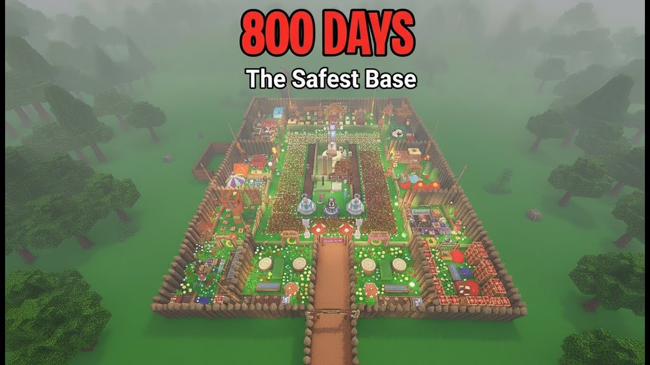 800 Days to Build the Most Beautiful Base in 99 Nights in the Forest (INSANE RESULT)