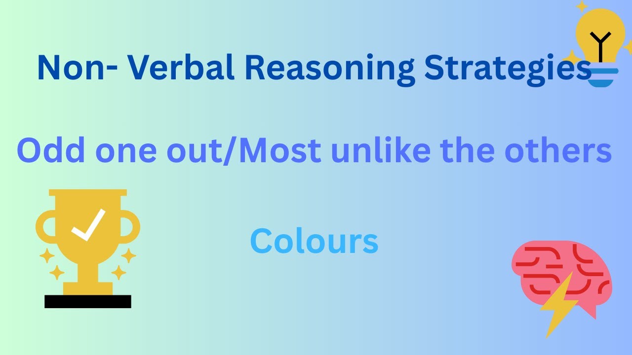 11+ non-verbal reasoning strategies: odd one out/most unlike the others: Colours