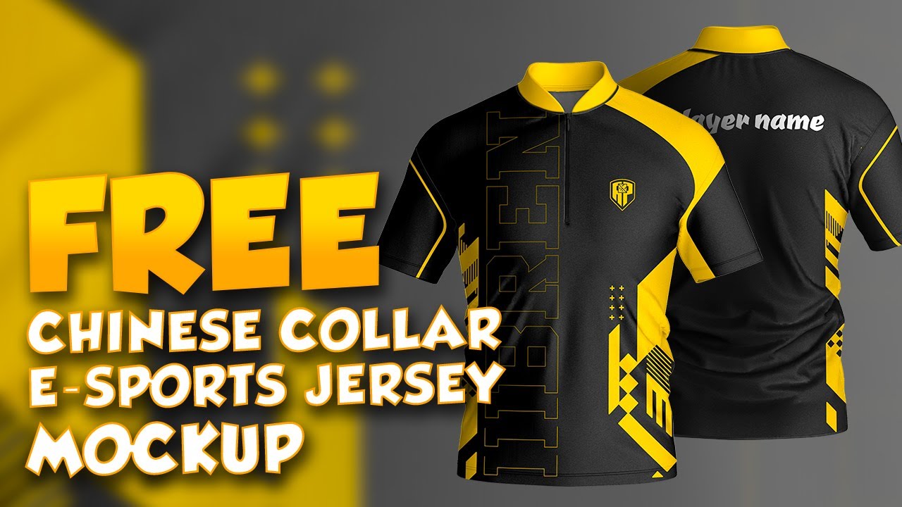 FREE CHINESE COLLAR JERSEY MOCKUP DESIGN (FREE MANDARIN COLLAR MOCKUP PSD)