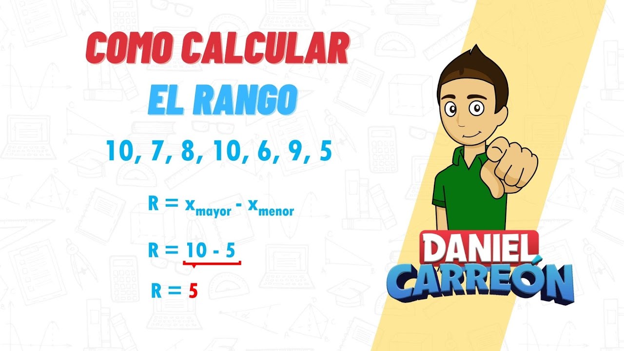 COMO CALCULAR EL RANGO DE UN CONJUNTO DE DATOS Super facil  - Para principiantes