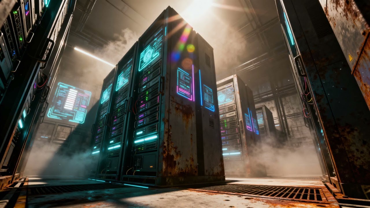 Cyberpunk Server Room Ambience | Futuristic Sci-Fi Soundscape