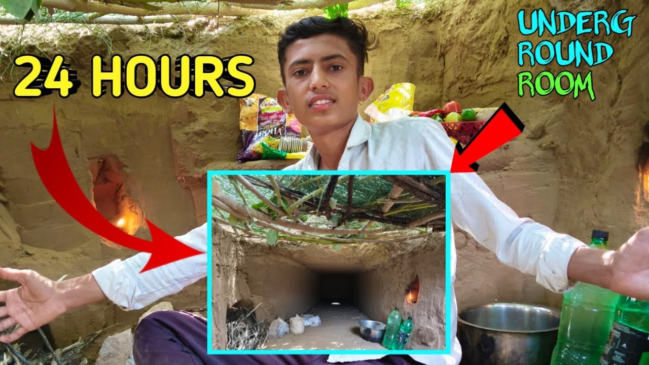 Surviving 24 in the underground room challenge 🥵