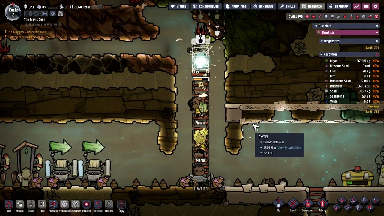 Oxygen Not Included Game-play Part 1