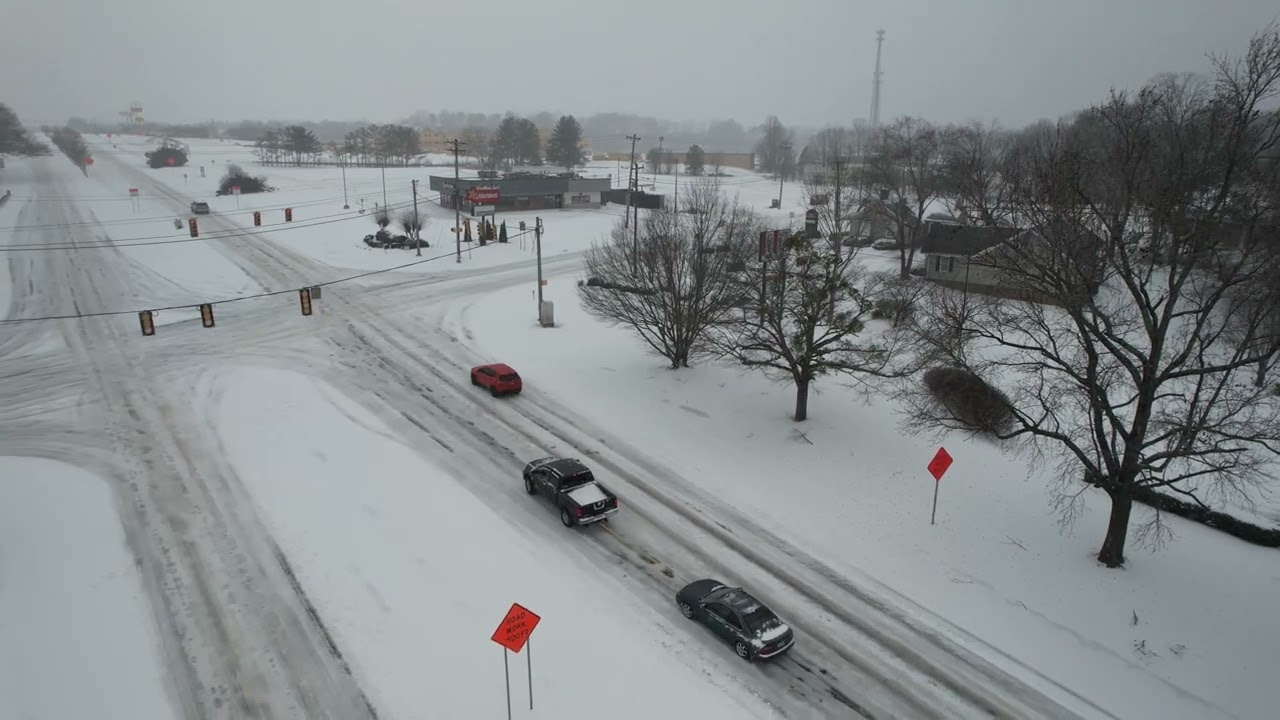 DOMINATOR DRONE sampled snow and ice covered Travelers Rest, South Carolina!