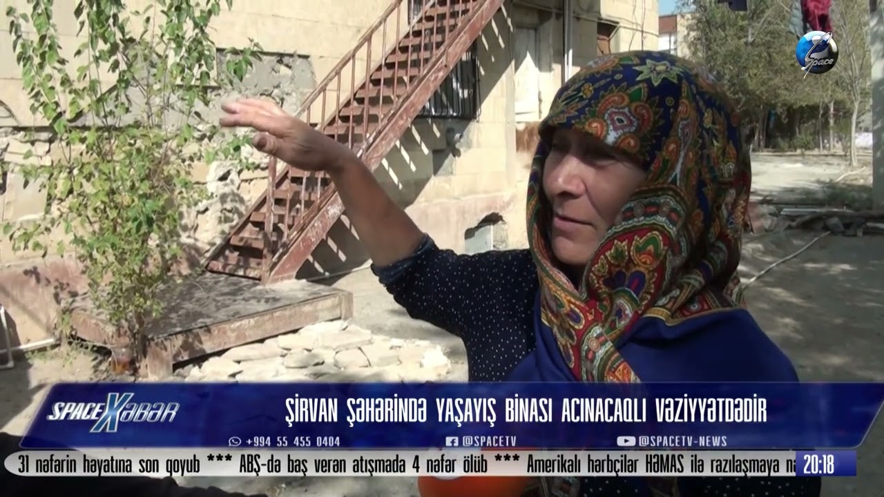 Şirvan şəhərində yaşayış binası acınacaqlı vəziyyətdədir