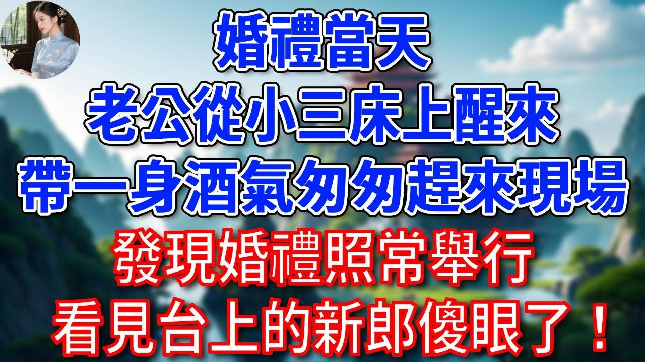 婚禮當天，老公從小三床上醒來，帶一身酒氣匆匆趕來現場，發現婚禮照常舉行，看見台上的新郎傻眼了！