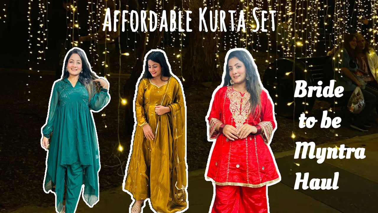 Kurta Set For Wedding Season || Bride to be Myntra Haul || @myntra #haul #weddingseason 