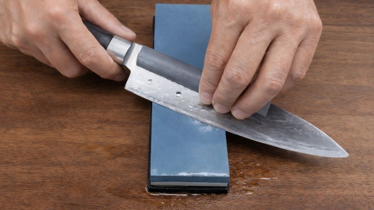 The best knife sharpening method in just 5 minutes.whetstone