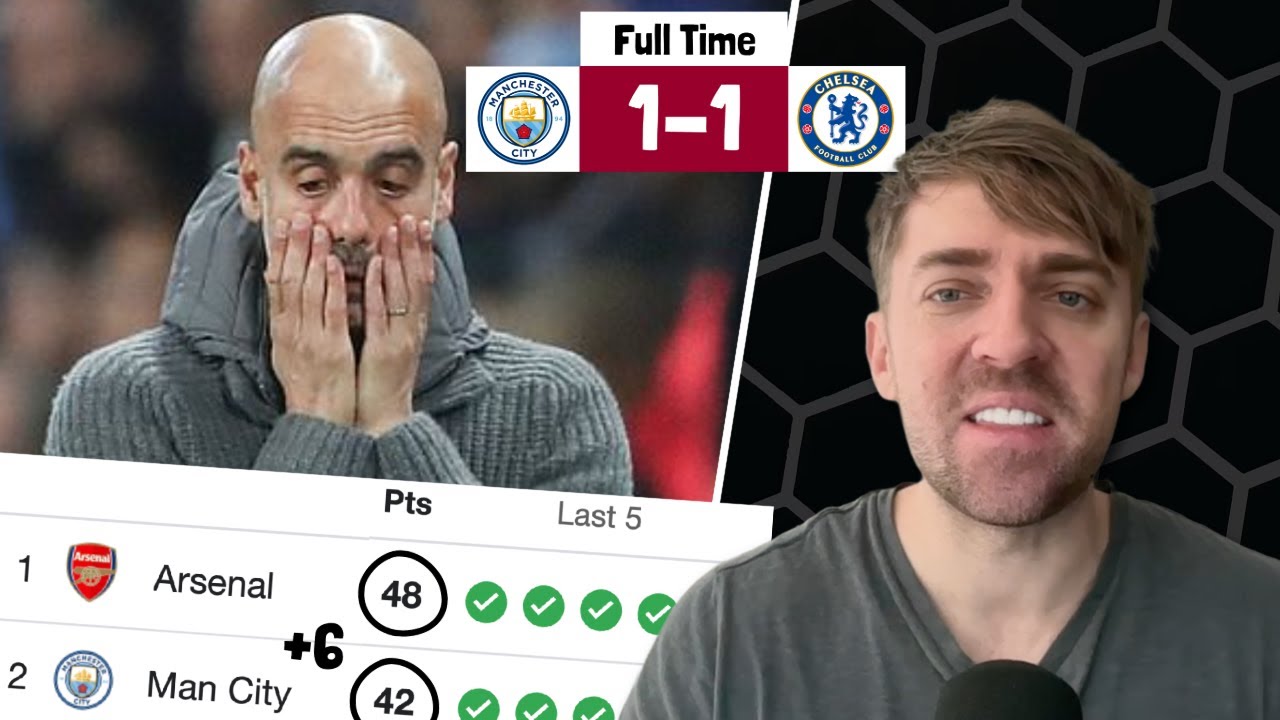 Arsenal goes 6 Points clear as Man City drew Chelsea!!