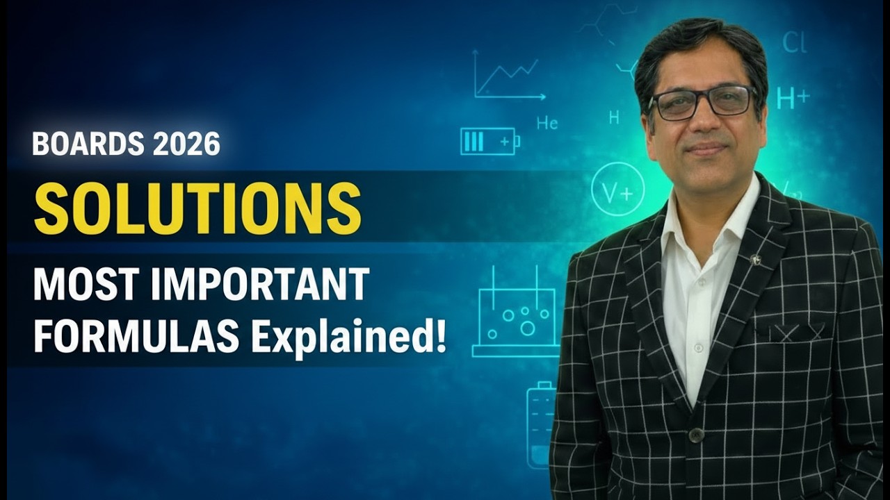 Solutions All Important Formulas (Boards 2026) | Don’t Miss These! ⚡