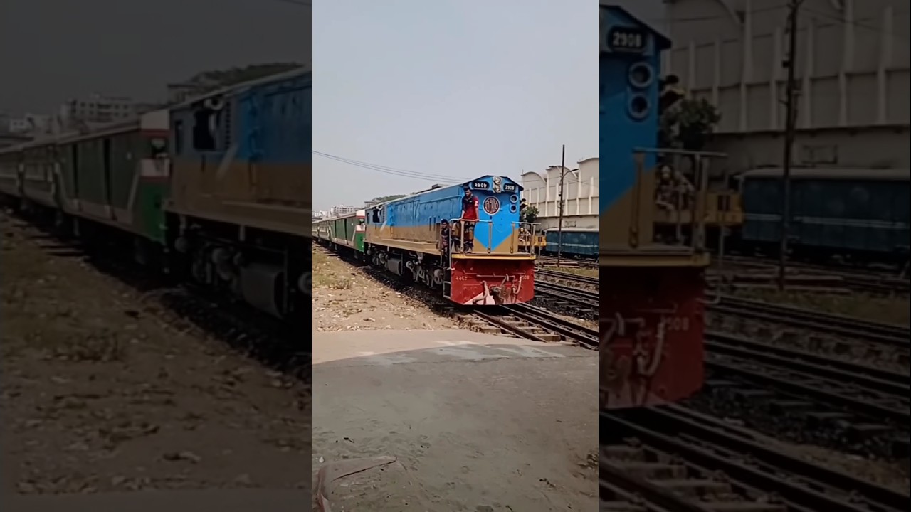 Kalani Express Entering Dhaka Railway Station Platform | Scenic Train Arrival in Bangladesh
