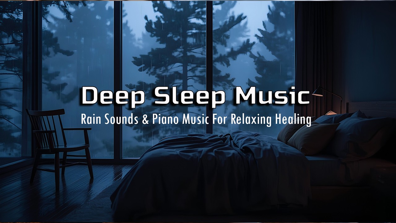 Soothing Rain Sounds and Piano Music 🌧️ Calm Atmosphere for Deep Sleep Therapy