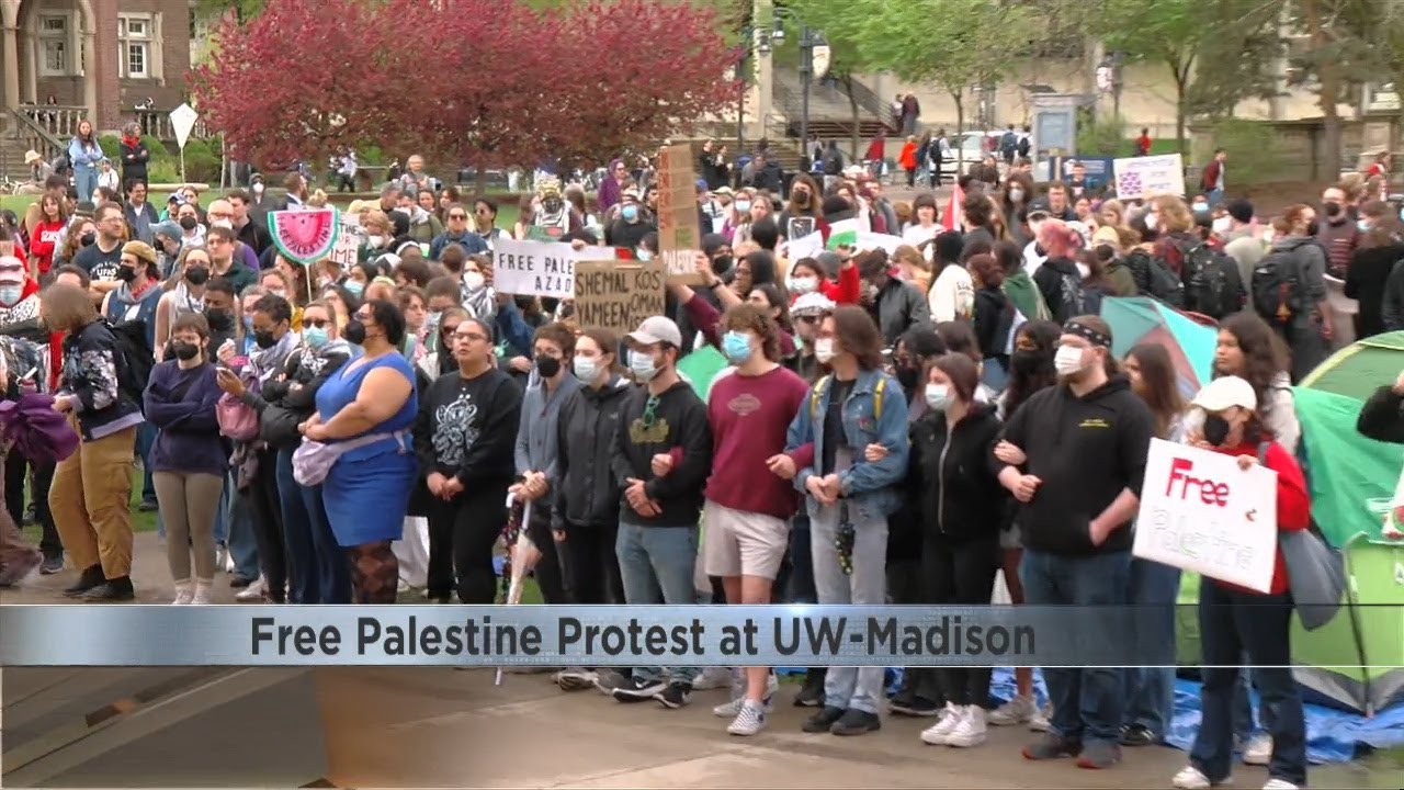 Students at UW-Madison hold rally for Gaza Monday