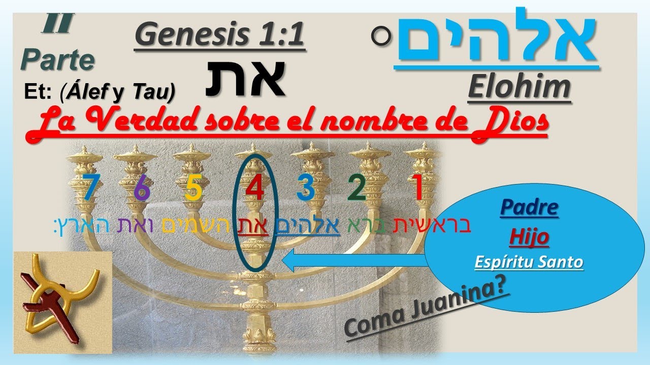Genesis 1-1  el nombre de Dios es plural  -Elohim- Alef- Tau - Ruah HaKodesh- que es la Coma Juanina