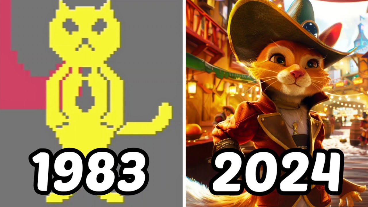 Evolution of Puss in Boots Games 1983-2024