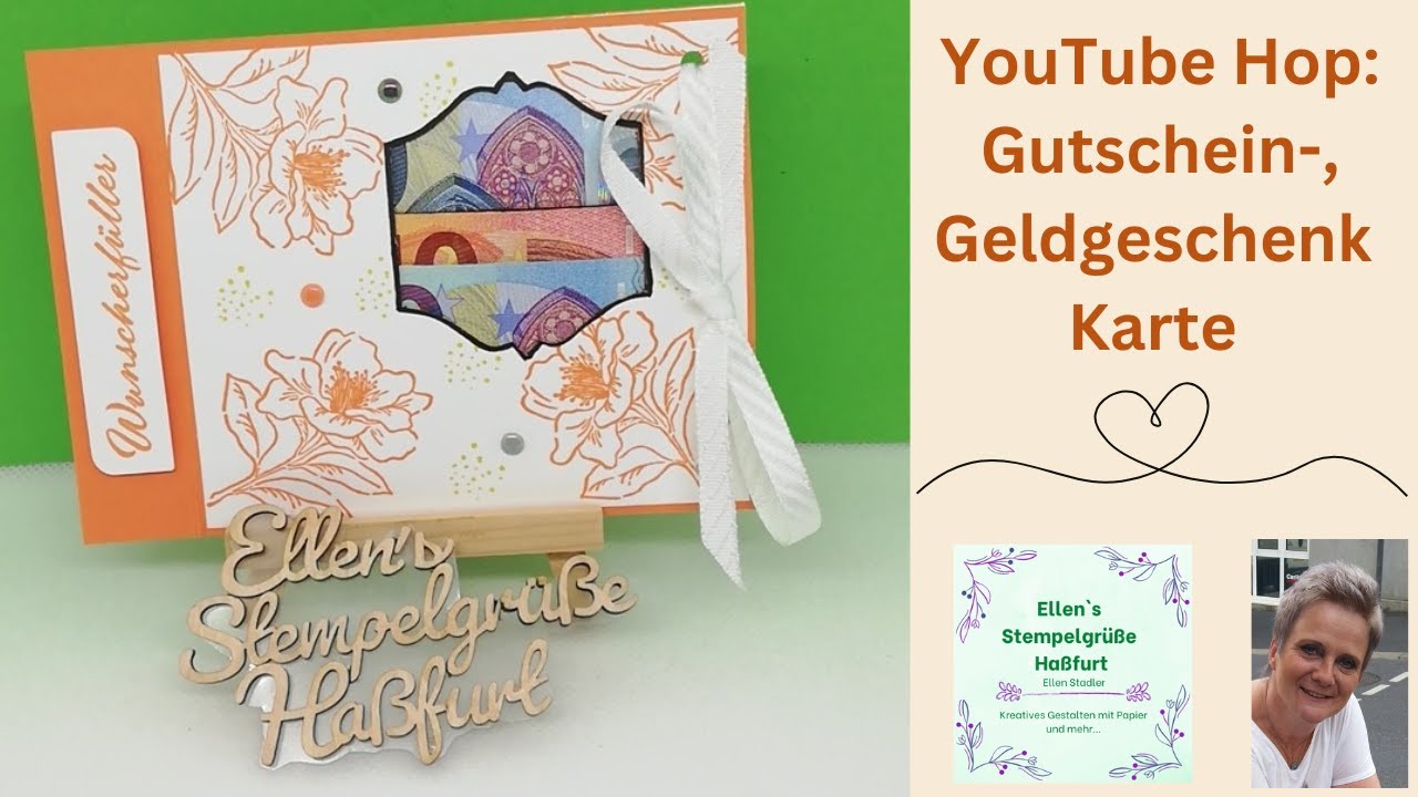 YouTube Hop: Gutschein/Geldgeschenk Karte mit den neuen Incolorfarben 2025-2027 von Stampin`UP!