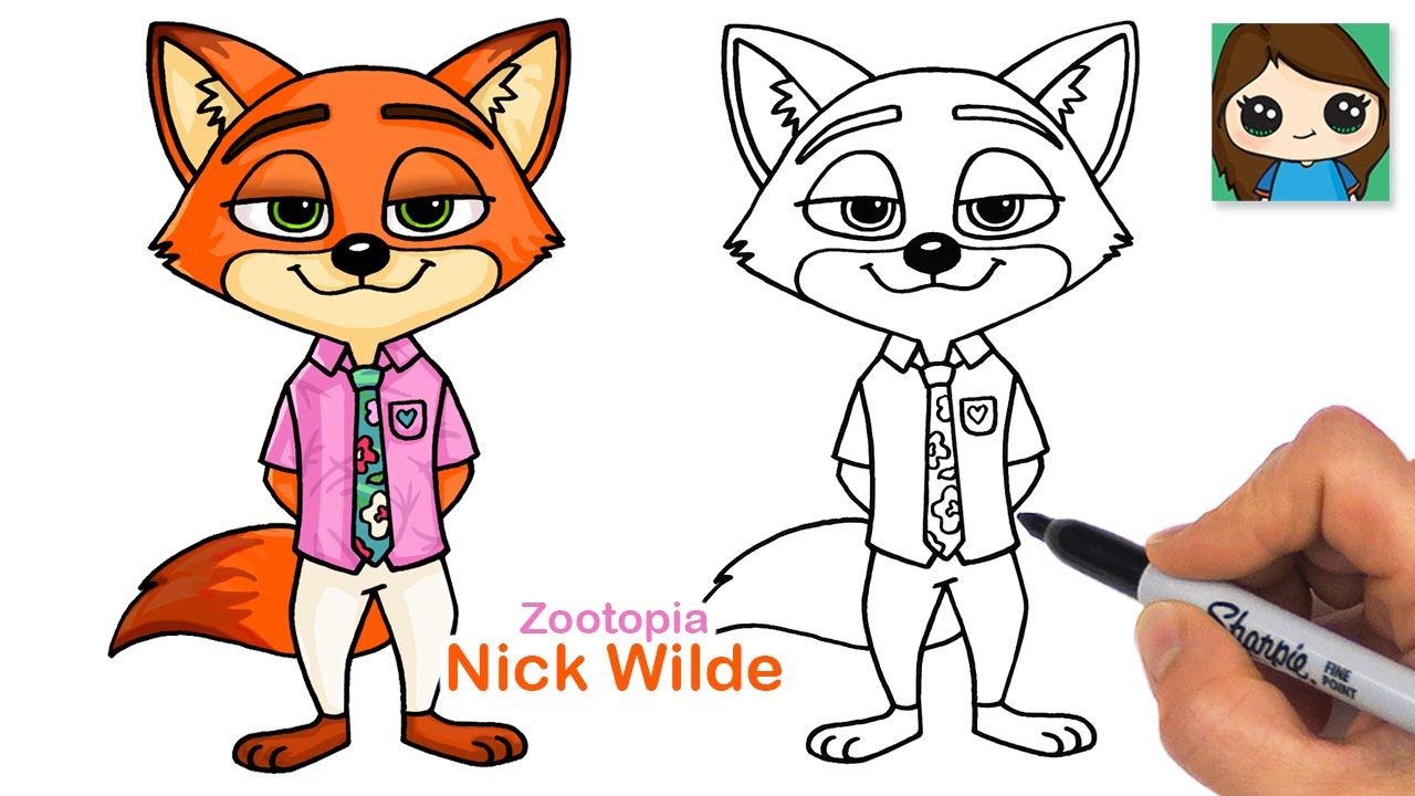 How to Draw Nick Wilde | Zootopia 2 Fox