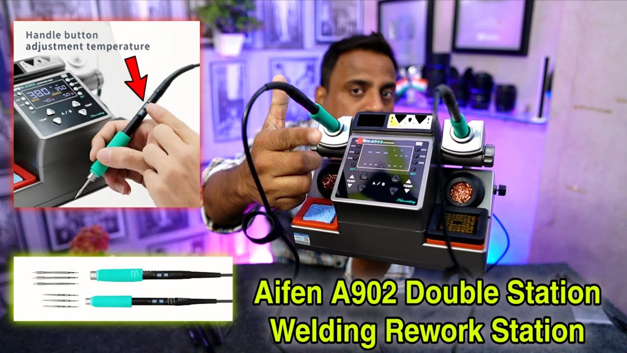 AIFEN A902 Rework Station With C210 & C245 Double Handles for Phone PCB Repair Solder Tools | Lohia