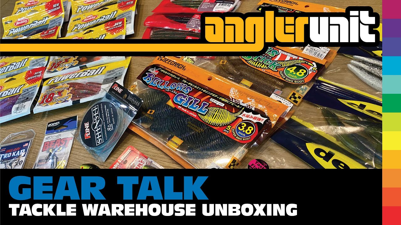 GEAR TALK - Tackle Warehouse unboxing of some Deps, Geecrack, Berkley, Yum & other goodies.