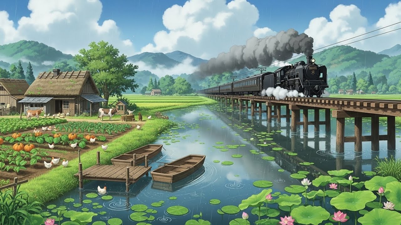 A Day in the Countryside - Peaceful Village Life Aesthetic- Slow Living Animation