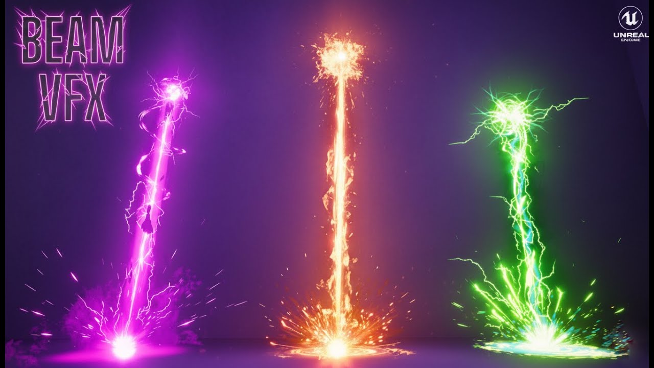 Улучшенный огненный луч в Unreal Engine 5 Niagara