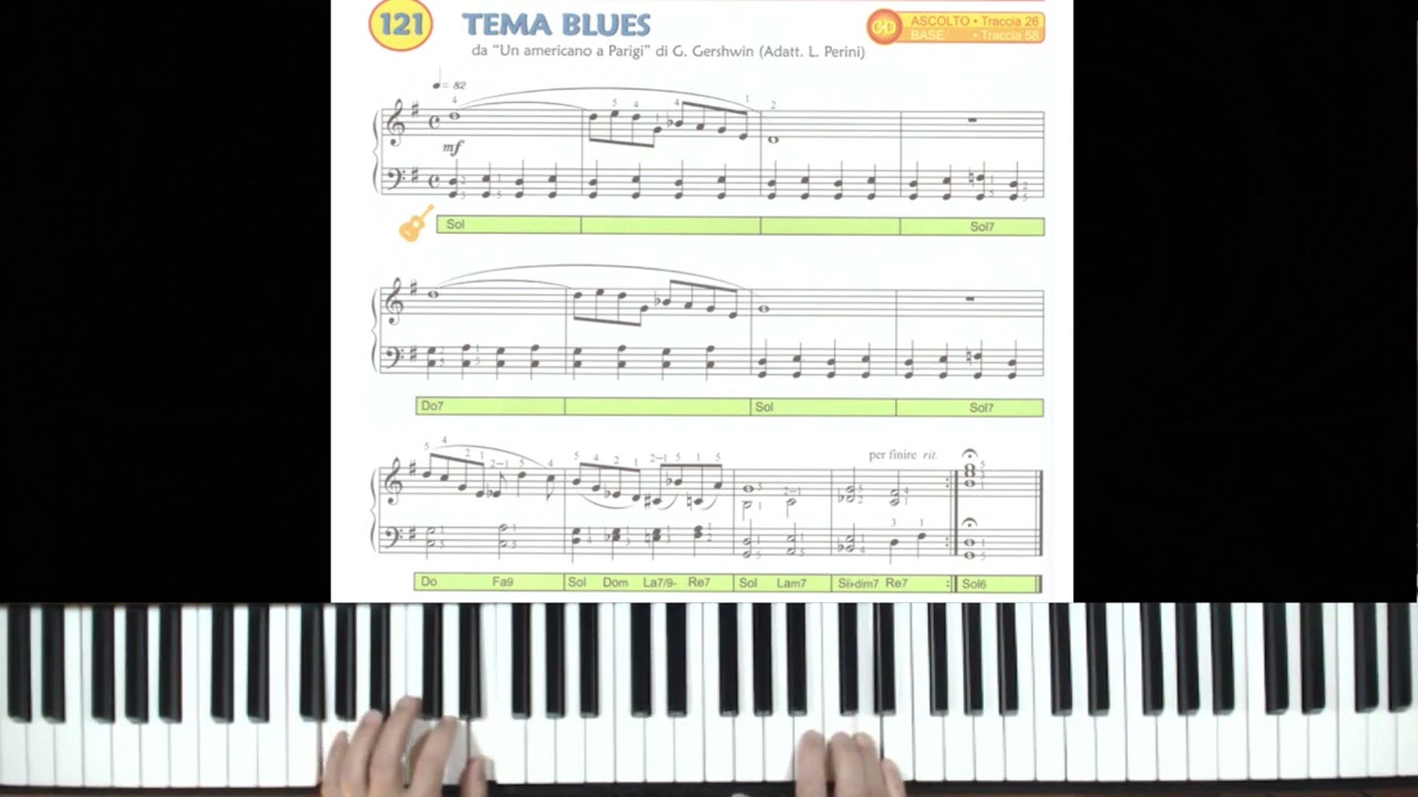 L. Perini - Tema blues - piano tutorial by Antonio De Angelis