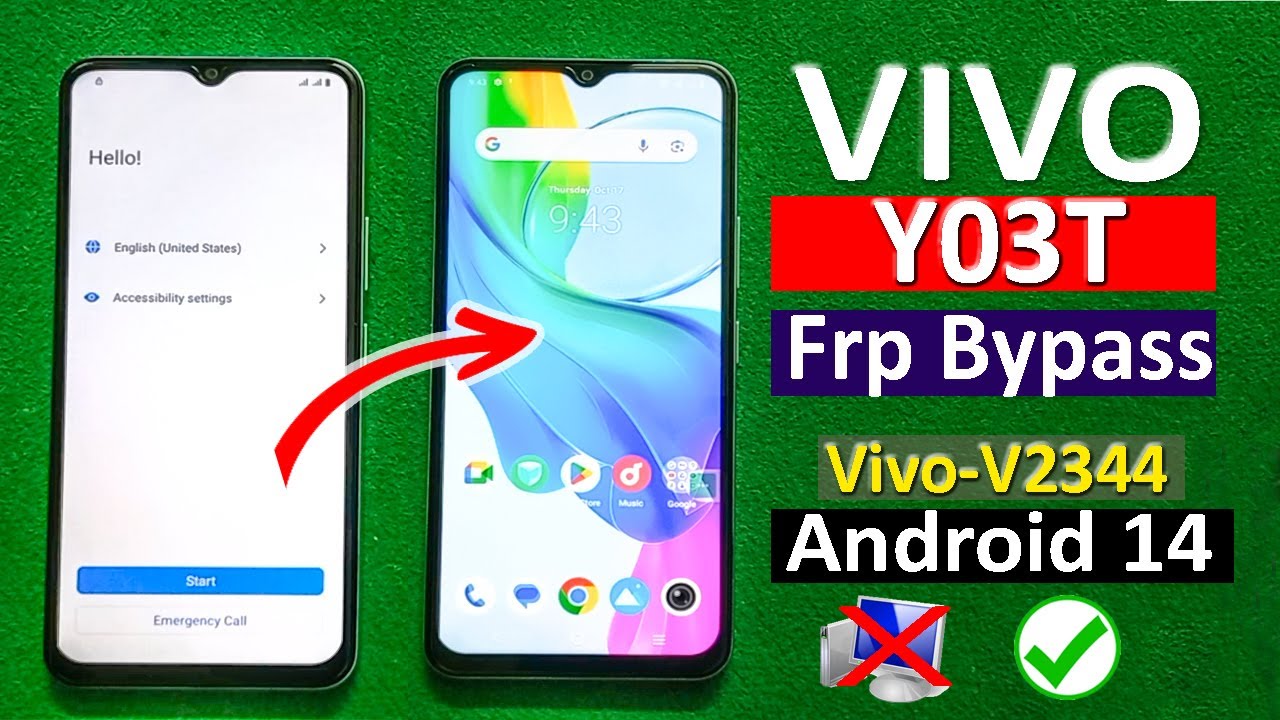 Vivo Y03T Frp Bypass Android 14, Vivo V2344 Frp Bypass, Vivo Y03T Google Account Bypass