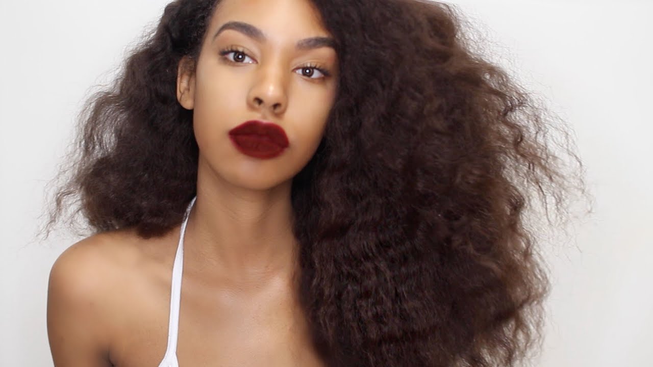 Braid Out on Blown out Natural Hair!!