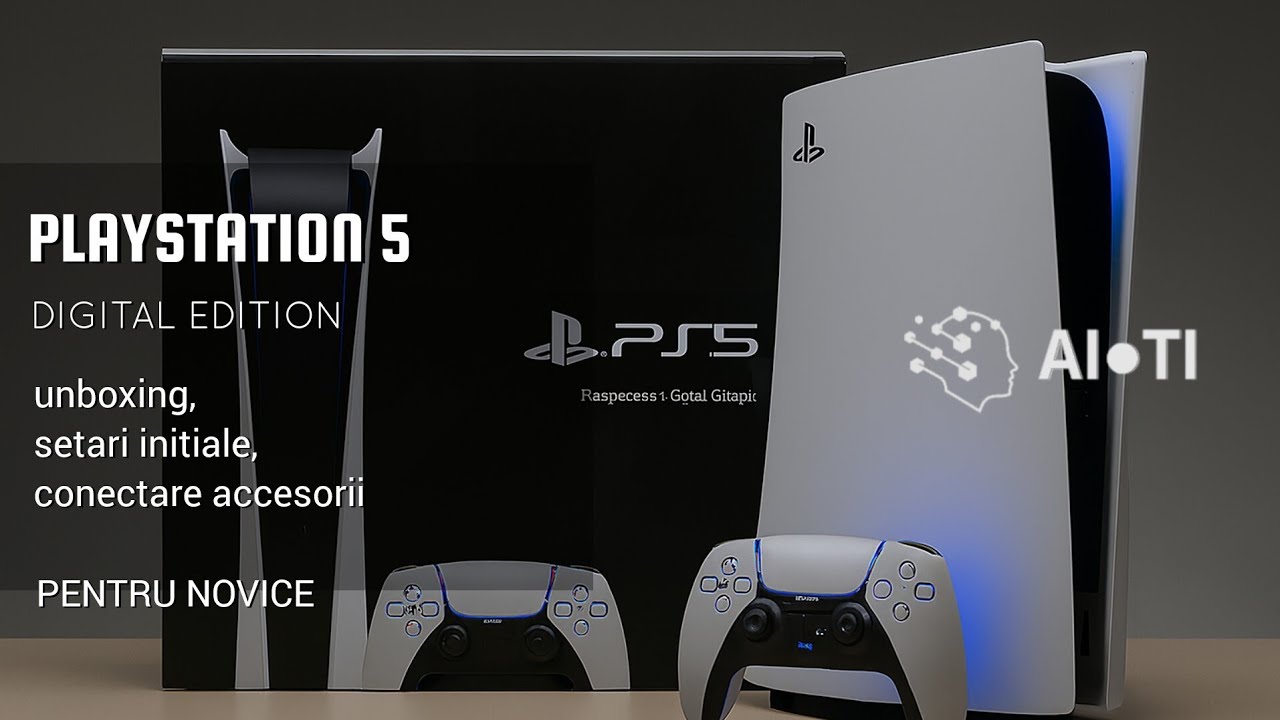 PlayStation 5 digital edition - unboxing, setari initiale, conectare accesorii (pentru novice)