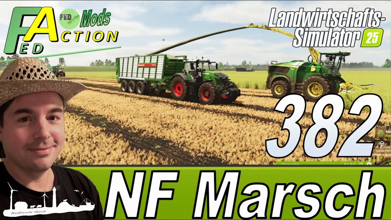 LS25 🚜 382 NF Marsch 4fach Schneller mit 2 Häckslern Roggen häckseln #landwirtschaftssimulator25