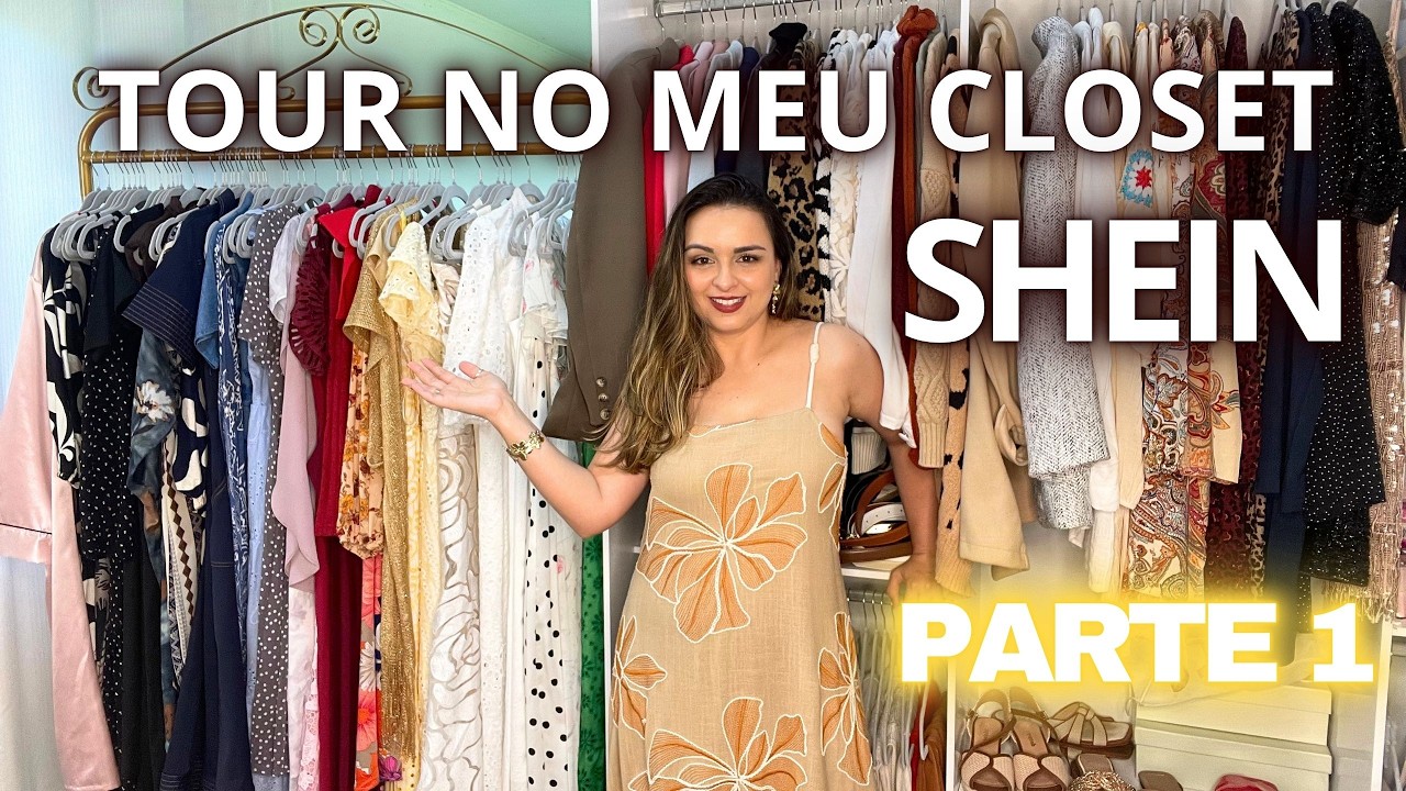 Como montei meu closet SHEIN gastando pouco? PARTE 1 - TOUR NO MEU CLOSET!🫶
