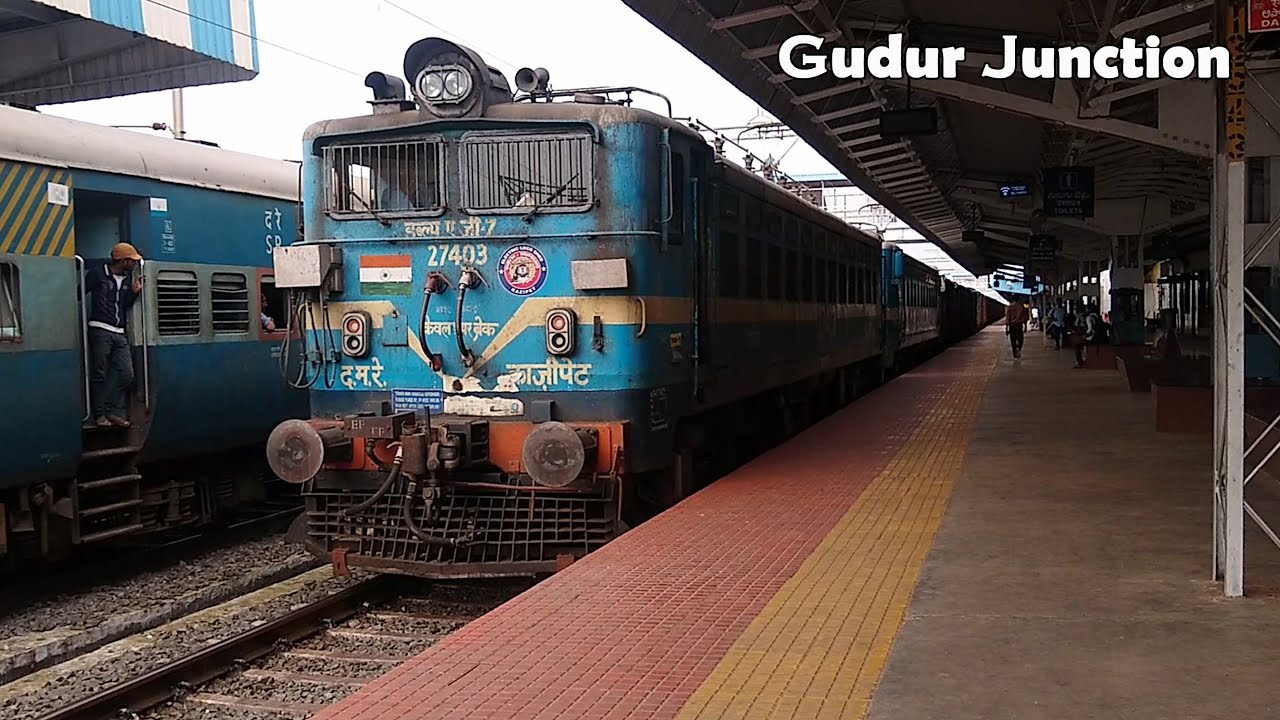 Rapid Arrival of Simhapuri SuperFast and More Trains | Gudur Junction | Indian Railways