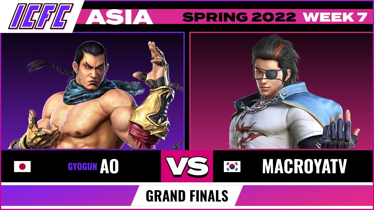 Гранд-финал AO (Feng) против MacroyaTV (Hwoarang) — ICFC TEKKEN Asia: весна 2022, неделя 7
